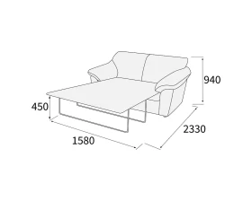 Диван 2-х местный с механизмом Афина images