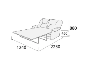 Диван 2-х местный с механизмом Дельта images