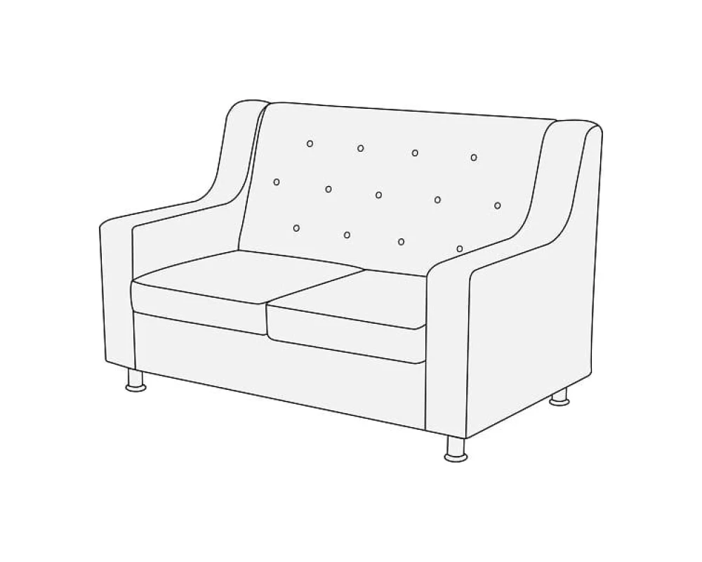 Диван 2-х местный МирЭль Люкс