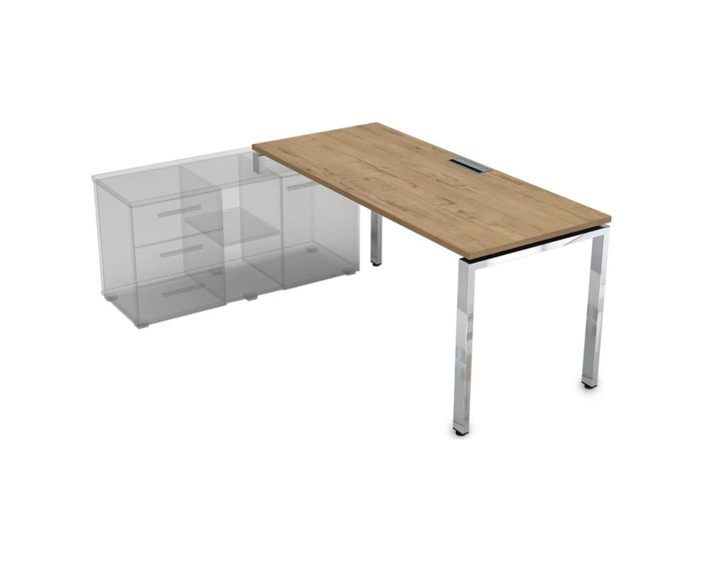 Стол рабочий прямолинейный три опоры, левый (1600*900*750) НСТЛ-П.994 GLOSS LINE