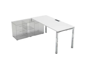 Стол рабочий прямолинейный три опоры, левый (1600*900*750) НСТЛ-П.994 GLOSS LINE images