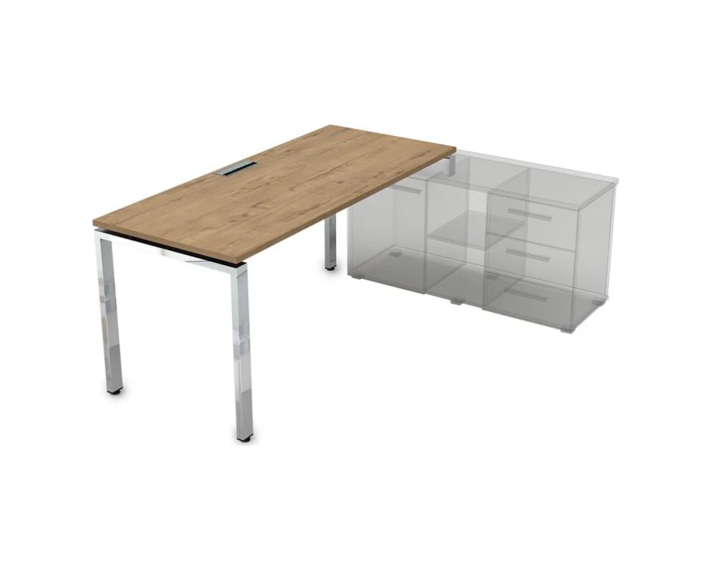 Стол рабочий прямолинейный три опоры, правый (1600*900*750) НСТП-П.994 GLOSS LINE