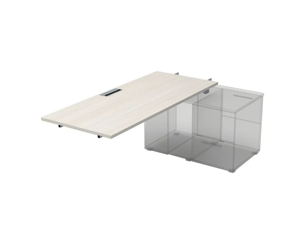 Стол рабочий прямолинейный для крепления на тумбу, средний (1600*800*750) СПС.984 GLOSS