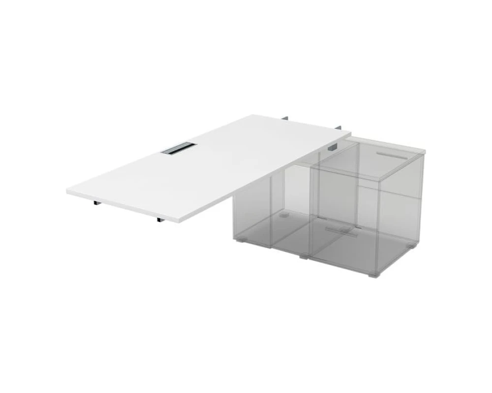 Стол рабочий прямолинейный для крепления на тумбу, средний (1600*800*750) СПС.984 GLOSS