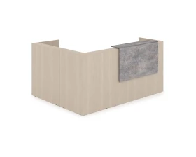 Комплект Ресепшн с фартуком ЛДСП (2344*1777*1161) (без подсветки) 1КР-ДС.102 ЛАУНЖ / LOUNGE images