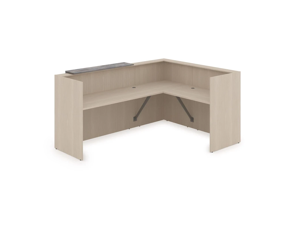 Комплект Ресепшн с фартуком ЛДСП (2344*1777*1161) (без подсветки) 1КР-ДС.102 ЛАУНЖ / LOUNGE