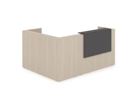 Комплект Ресепшн с фартуком ЛДСП (2344*1777*1161) (без подсветки) 1КР-ДС.102 ЛАУНЖ / LOUNGE images