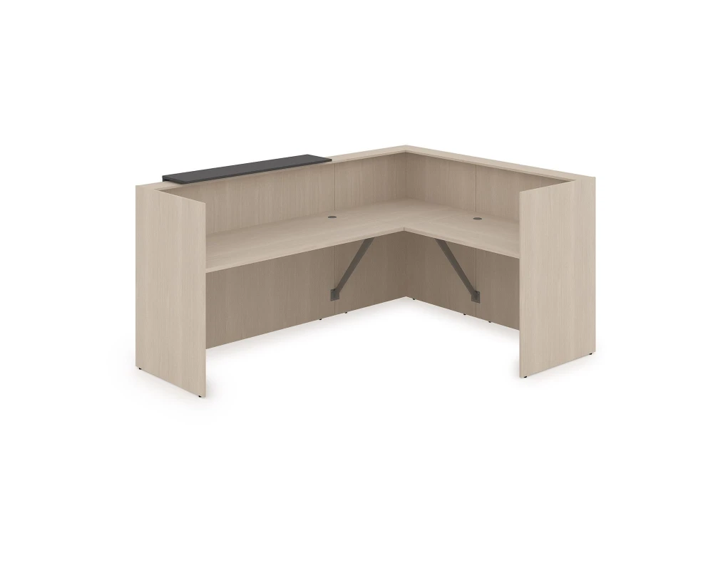 Комплект Ресепшн с фартуком ЛДСП (2344*1777*1161) (без подсветки) 1КР-ДС.102 ЛАУНЖ / LOUNGE