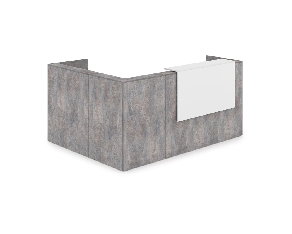 Комплект Ресепшн с фартуком ЛДСП (2344*1777*1161) (без подсветки) 1КР-ДС.102 ЛАУНЖ / LOUNGE