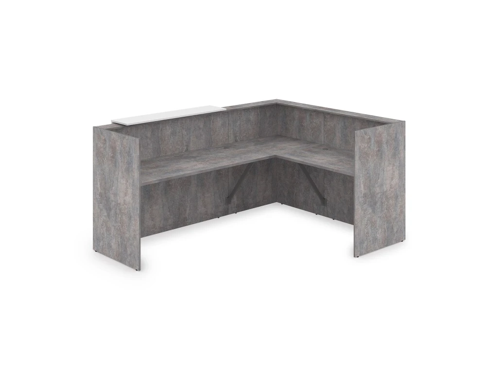 Комплект Ресепшн с фартуком ЛДСП (2344*1777*1161) (без подсветки) 1КР-ДС.102 ЛАУНЖ / LOUNGE