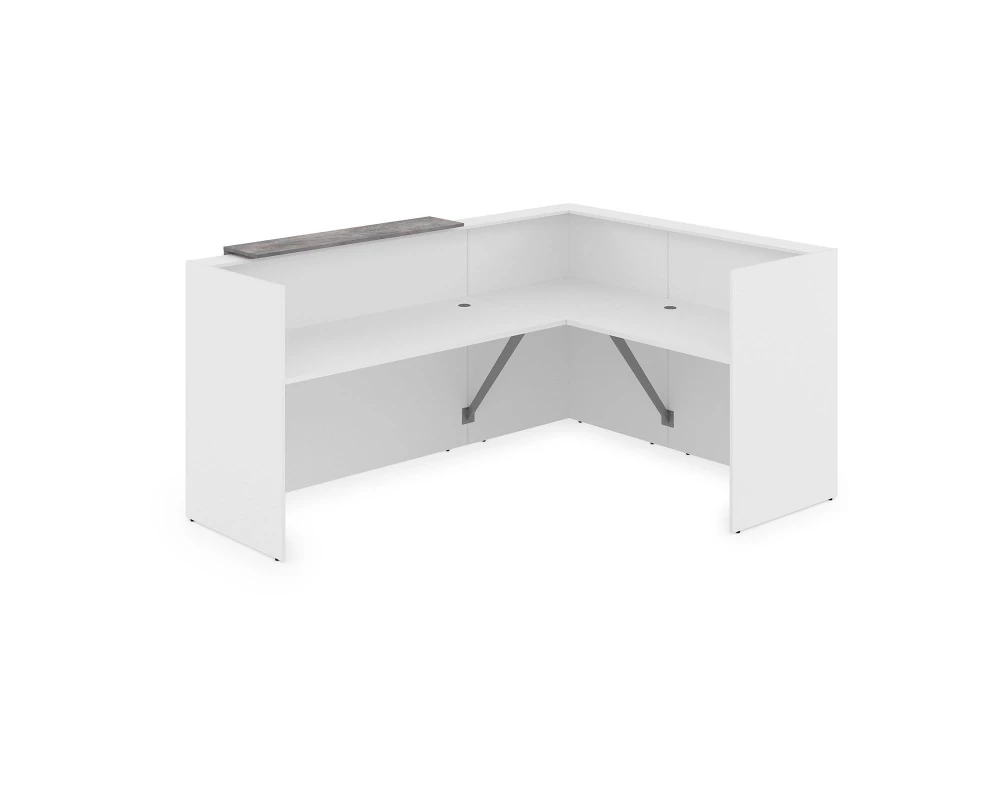 Комплект Ресепшн с фартуком ЛДСП (2344*1777*1161) (без подсветки) 1КР-ДС.102 ЛАУНЖ / LOUNGE