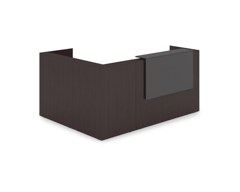 Комплект Ресепшн с фартуком ЛДСП (2344*1777*1161) (с подсветкой) 1КР-ДС.102.1 ЛАУНЖ / LOUNGE