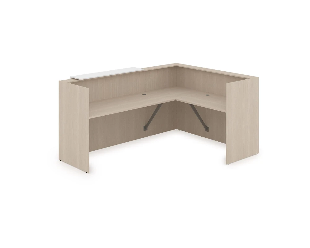 Комплект Ресепшн с фартуком ЛДСП (2344*1777*1161) (с подсветкой) 1КР-ДС.102.1 ЛАУНЖ / LOUNGE