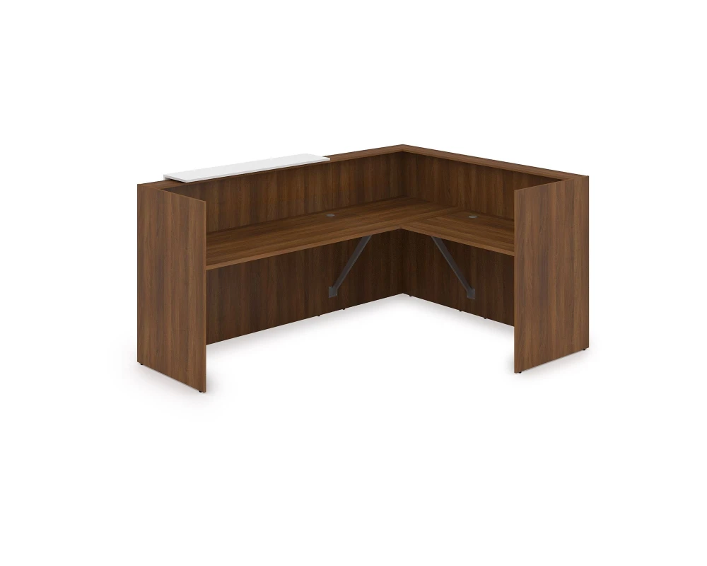 Комплект Ресепшн с фартуком ЛДСП (2344*1777*1161) (с подсветкой) 1КР-ДС.102.1 ЛАУНЖ / LOUNGE