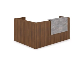 Комплект Ресепшн с фартуком ЛДСП (2344*1777*1161) (с подсветкой) 1КР-ДС.102.1 ЛАУНЖ / LOUNGE images