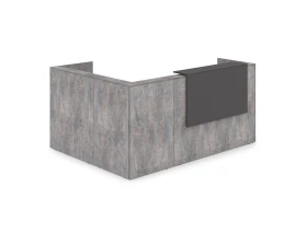 Комплект Ресепшн с фартуком ЛДСП (2344*1777*1161) (с подсветкой) 1КР-ДС.102.1 ЛАУНЖ / LOUNGE images