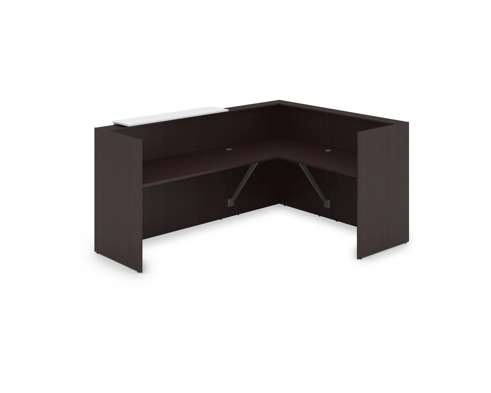 Комплект Ресепшн с фартуком ЛДСП (2344*1777*1161) (с подсветкой) 1КР-ДС.102.1 ЛАУНЖ / LOUNGE