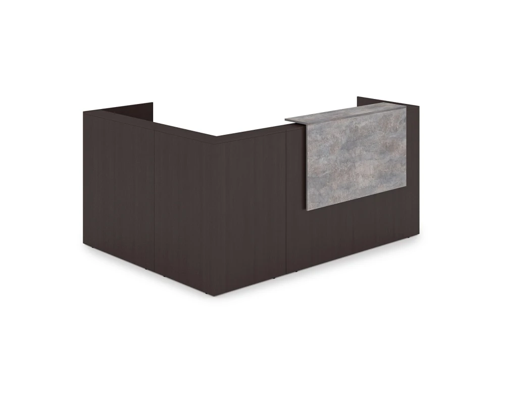 Комплект Ресепшн с фартуком ЛДСП (2344*1777*1161) (с подсветкой) 1КР-ДС.102.1 ЛАУНЖ / LOUNGE