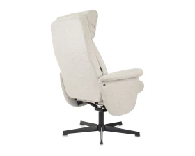 Кресло Бюрократ БАРОН / BARON с пуфом Ткань, Бежевый images
