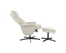 Кресло Бюрократ БАРОН / BARON с пуфом Ткань, Бежевый images