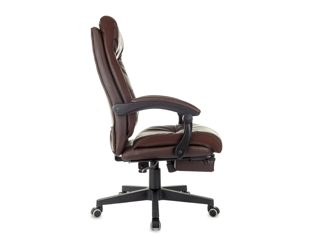 Кресло Бюрократ CH-824MSG-BF Экокожа, Коричневый