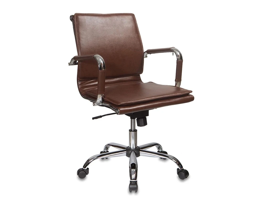 Кресло Бюрократ CH-993-LOW Экокожа, Коричневый