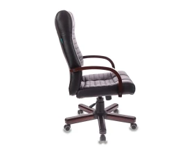 Кресло Бюрократ KB-10WALNUT Экокожа, Черный images