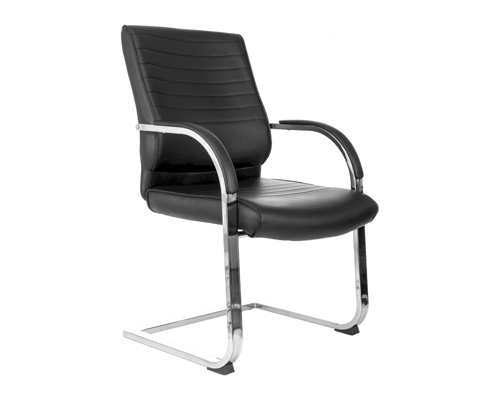 Кресло Бюрократ T-8010-LOW-V Экокожа, Черный