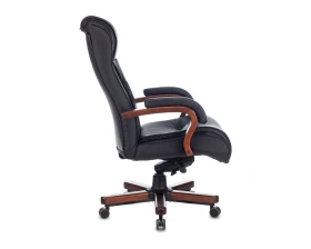 Кресло Бюрократ T-9926WALNUT Натуральная кожа, Черный images