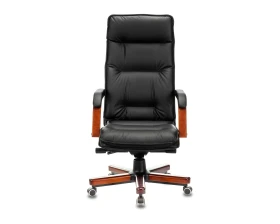 Кресло Бюрократ T-9927WALNUT Натуральная кожа, Черный images