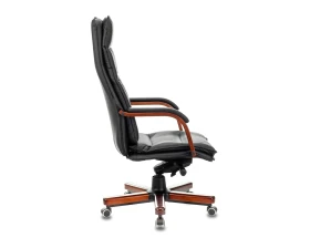 Кресло Бюрократ T-9927WALNUT Натуральная кожа, Черный images