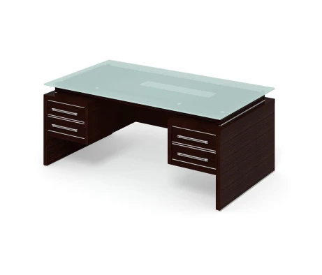 Стол руководителя ПК-ДПК-СТ200Х100СМ/ПТ2-В4 Дипломат-кристалл