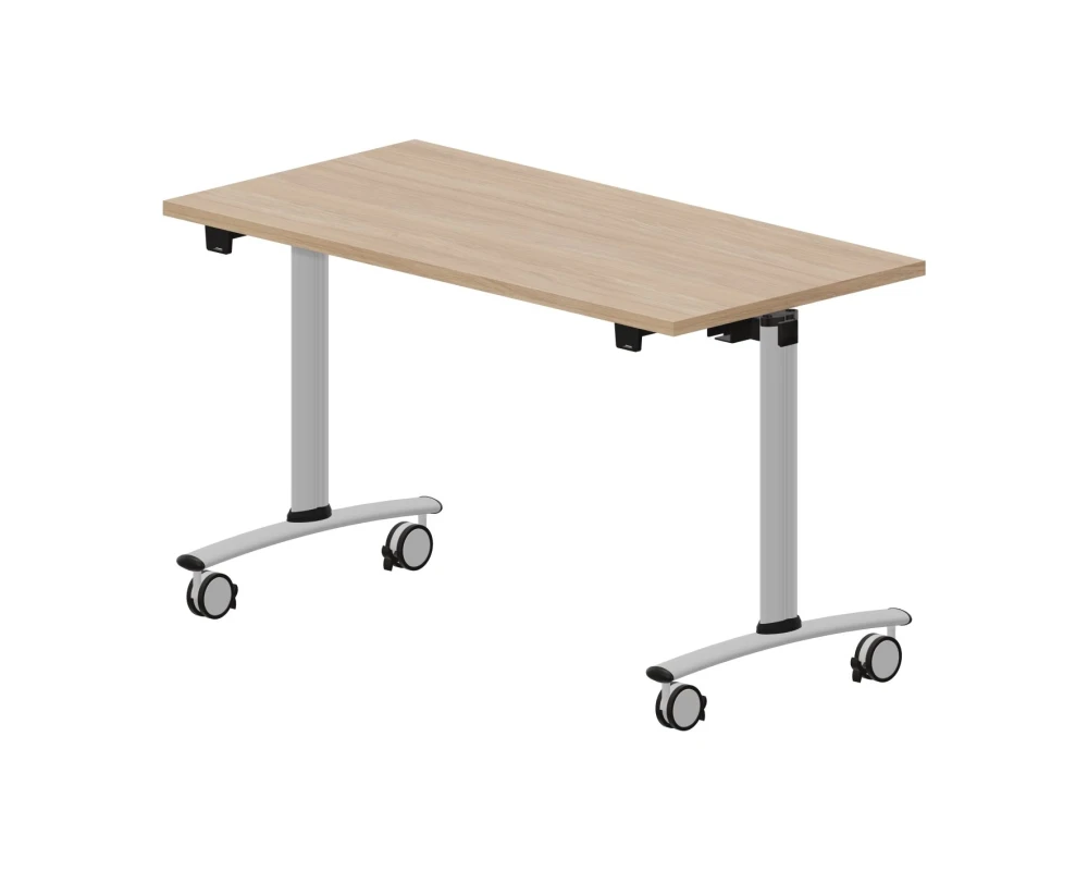 Мобильный стол 120х60х72,5 Коннект / Connect Светлый дуб/Алюминий