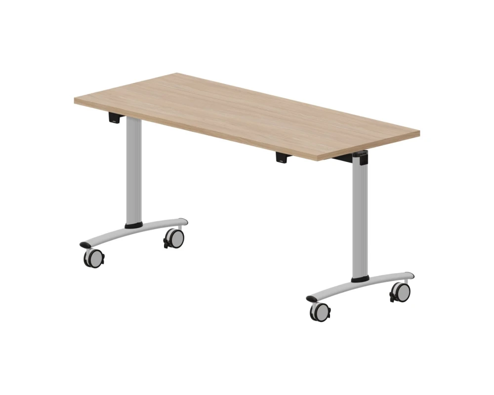 Мобильный стол 140х60х72,5 Коннект / Connect Светлый дуб/Алюминий