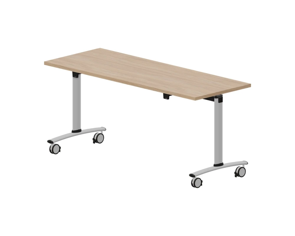 Мобильный стол 160х60х72,5 Коннект / Connect Светлый дуб/Алюминий