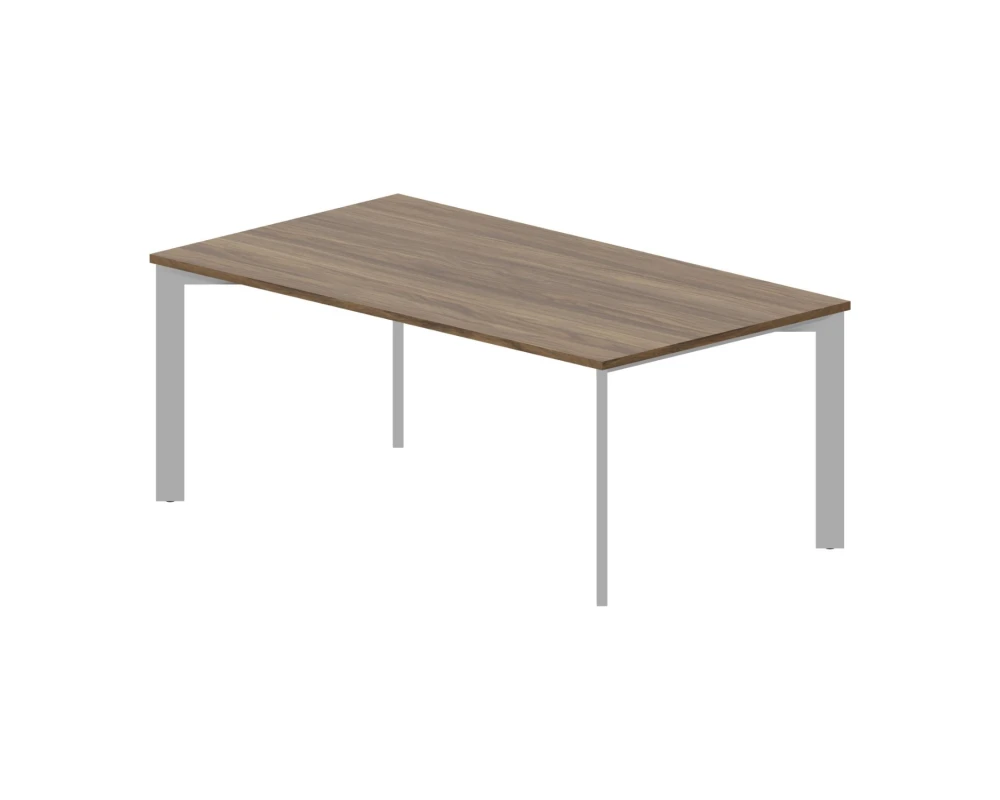 Стол для руководителя 180х100х72 Виртус / Virtus Орех/Алюминий