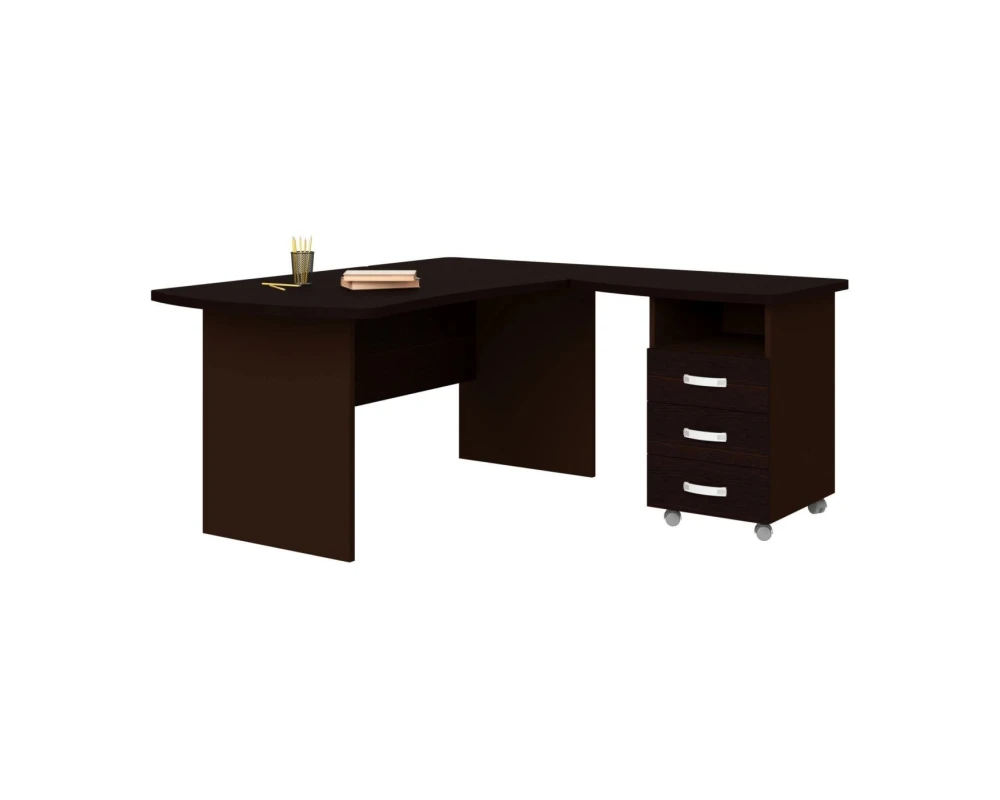 Рабочее место с тумбой правое 160x160x74 Berlin