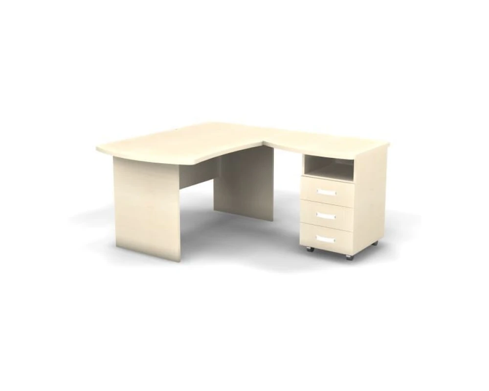 Рабочее место с тумбой правое 140x160x74 Berlin