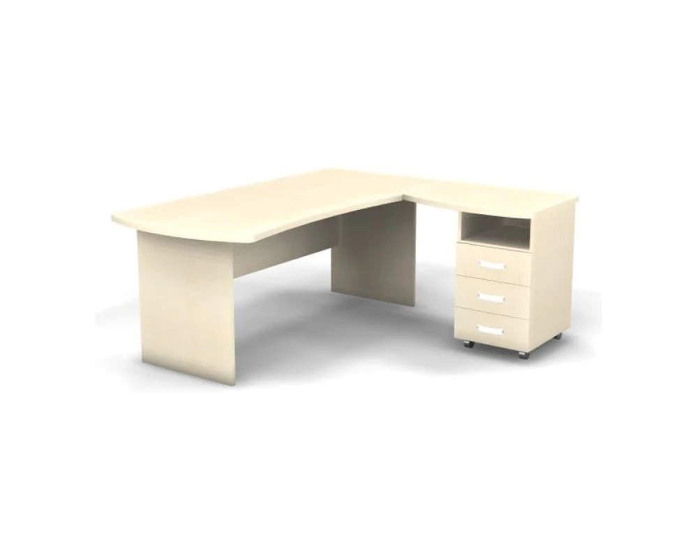 Рабочее место с тумбой правое 180x160x74 Berlin