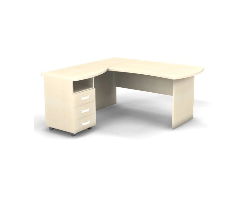 Рабочее место с тумбой левое 160x160x74 Berlin