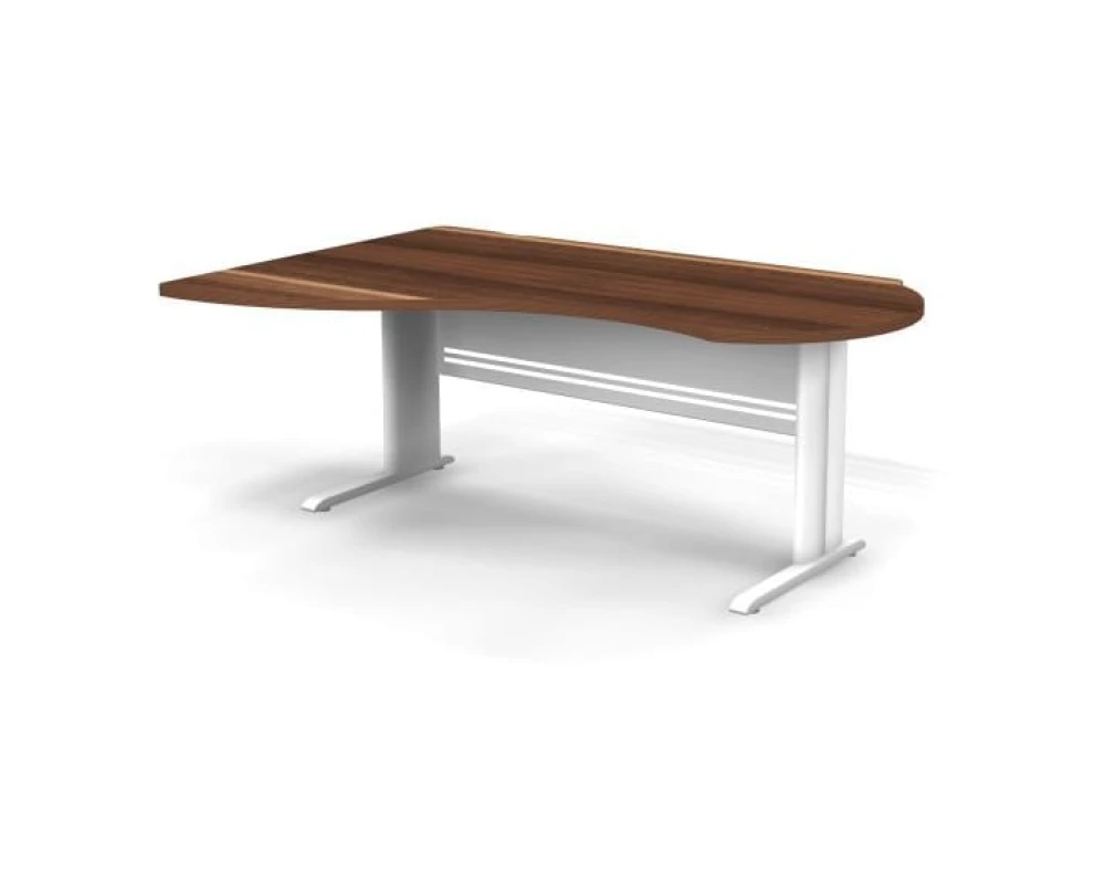 Стол асимметричный левый на L образном каркасе 180x120x74 Berlin