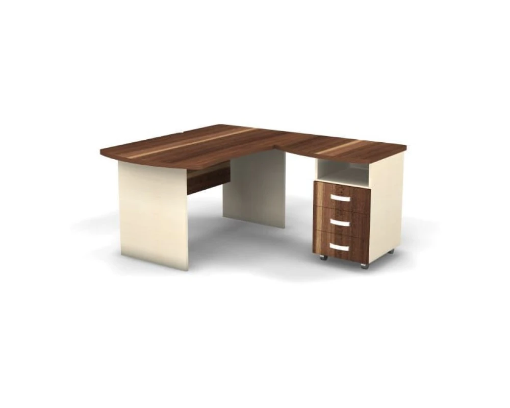 Рабочее место с тумбой правое 140x160x74 Berlin