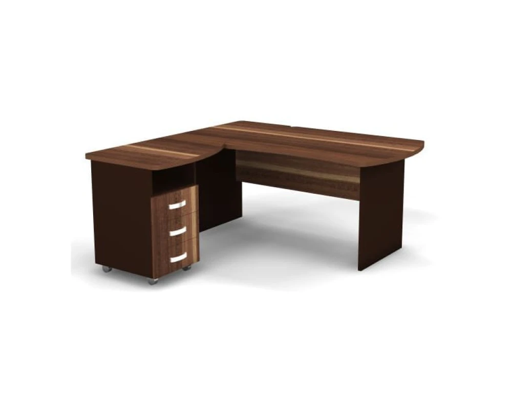 Рабочее место с тумбой левое 160x160x74 Berlin