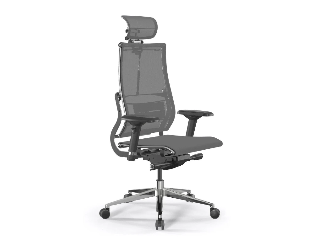 Кресло METTA M B2-5D M26.B32.G25.W03 Сетка, Серый/Темно-серый