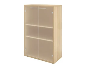 Шкаф низкий 800х400х1250 стекло сатин Дублин images