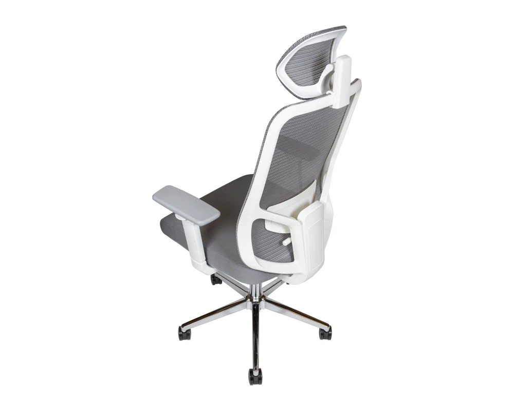 Кресло Norden Бэст вайт / Best white белый пластик Сетка/Ткань, Серый