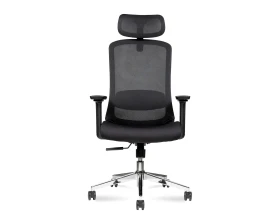 Кресло Norden Космо блэк / Cosmo black хром Сетка/ Ткань, Черный images