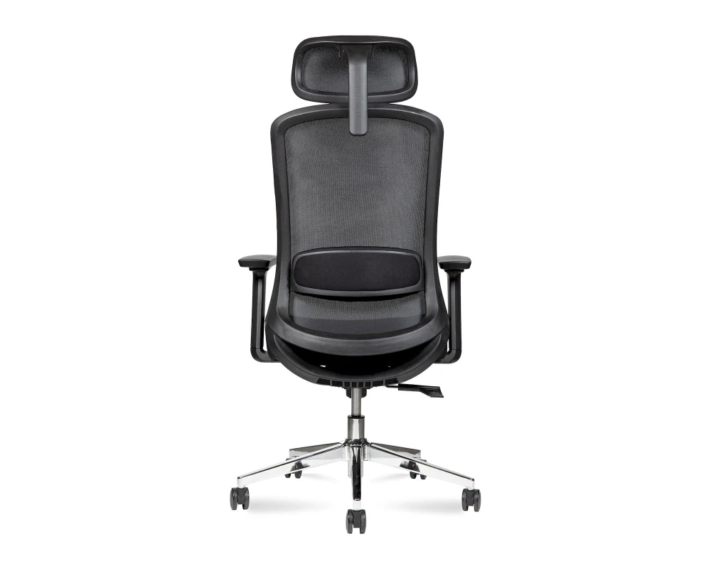 Кресло Norden Космо блэк / Cosmo black хром Сетка/ Ткань, Черный