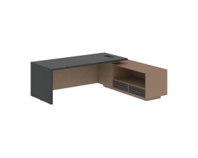 Стол руководителя с тумбой, правый 2300х1900х750 Веллион / Velion images