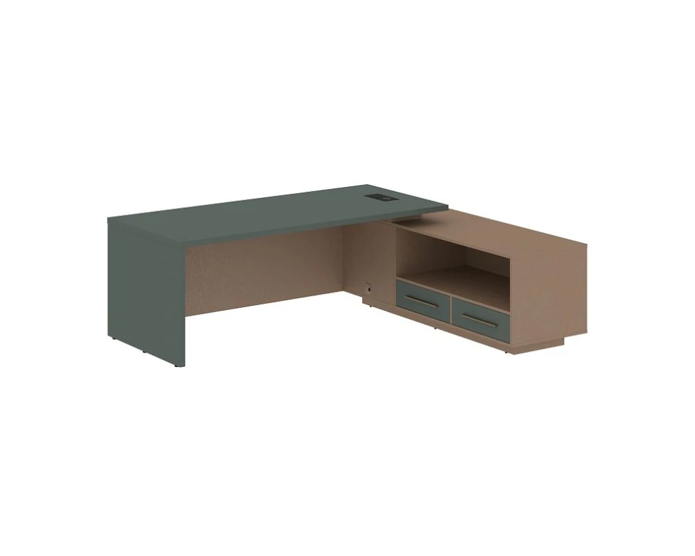 Стол руководителя с тумбой, правый 2300х1900х750 Веллион / Velion